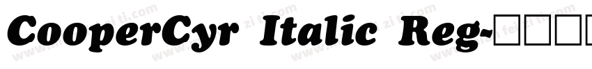 CooperCyr Italic Reg字体转换